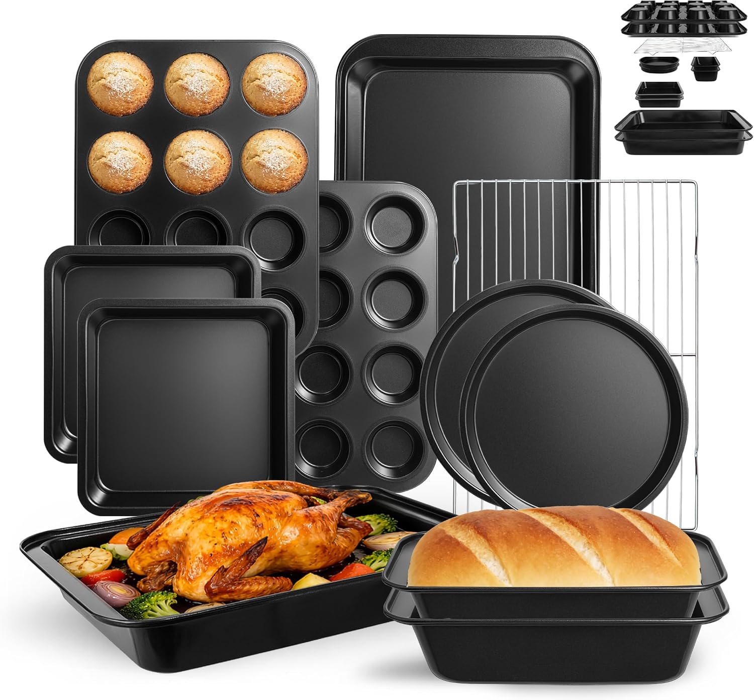 11 Piece Carbon Steel Bakeware Set