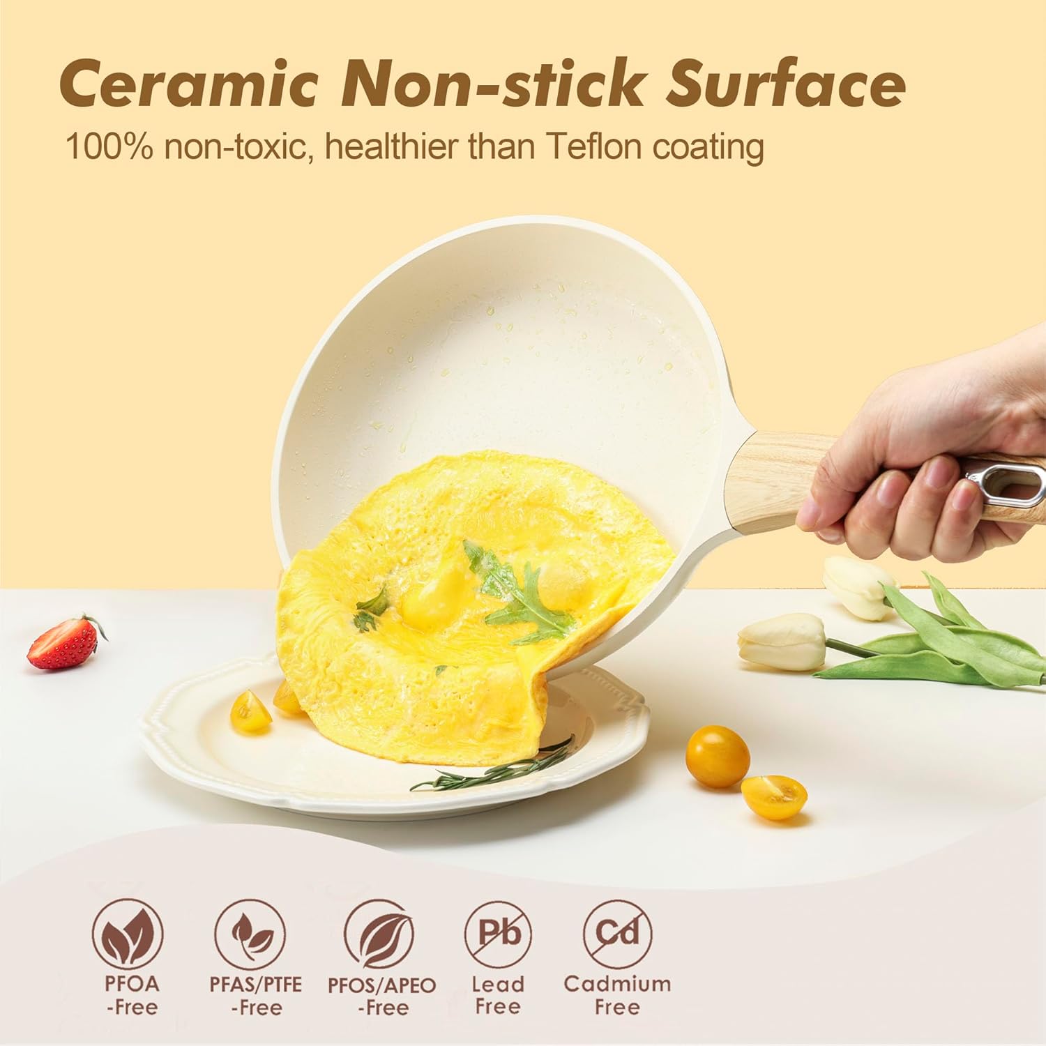 14 Piece Ceramic Cookware Set