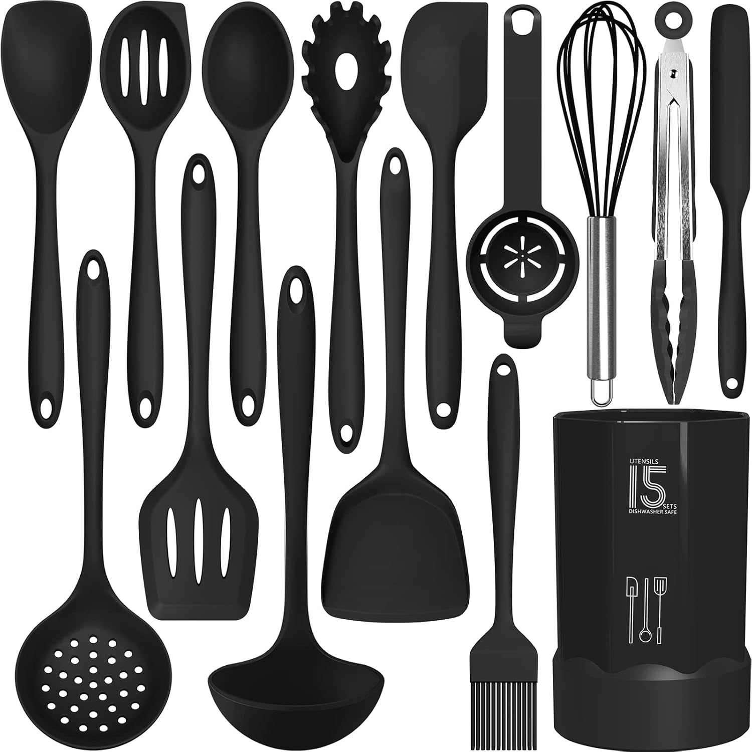 15-Piece Silicone Cooking Utensil Set