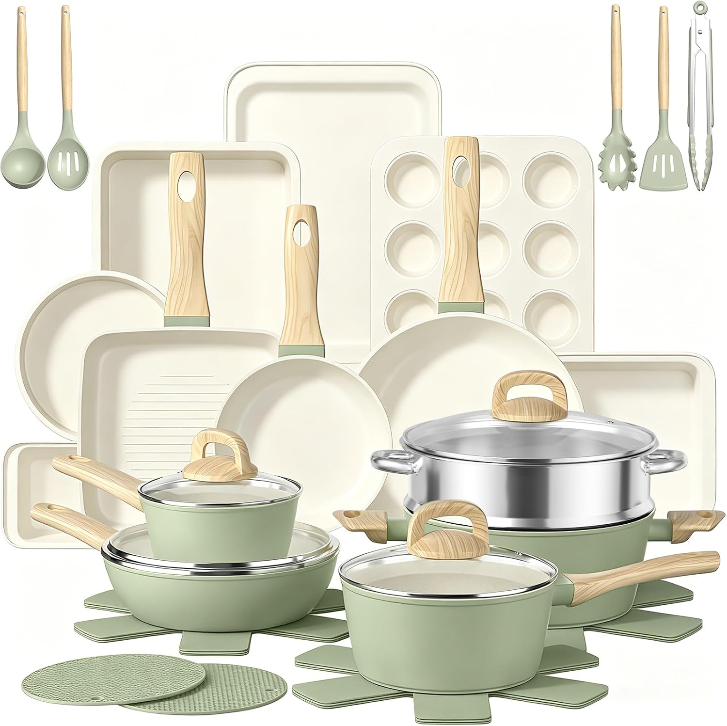 31 Piece Complete Cookware and Bakeware Set