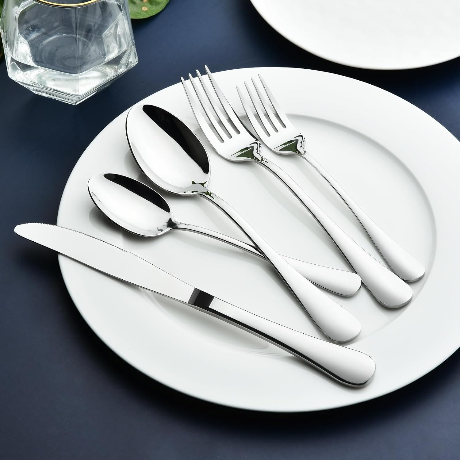 40 Piece Stainless Steel Dinnerware Set